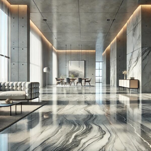 Multi-Colored Stained and Polished Concrete