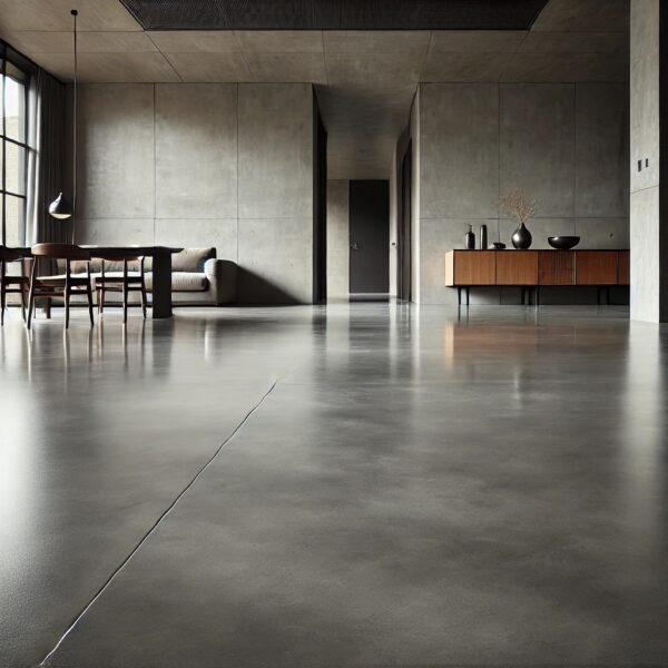 Matte finish polished concrete floor
